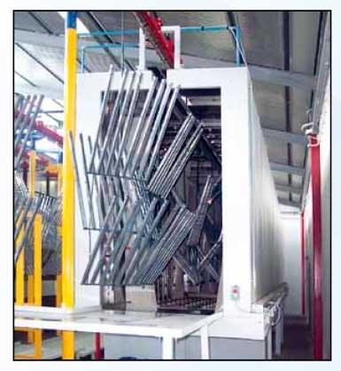 Powder coating painting line plant chemical pretreatment tunnel